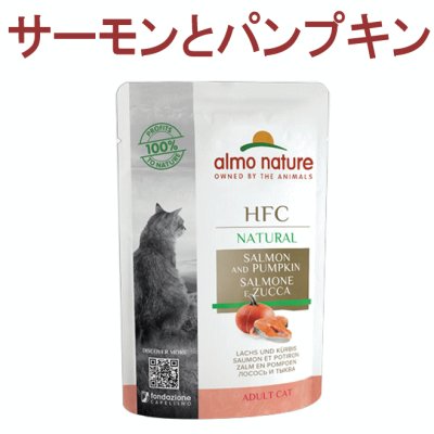 画像1: アルモネイチャー 猫用パウチ サーモンとパンプキン 55ｇ