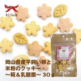 岡山県産平飼い卵と米粉のクッキー 糀＆乳酸菌 30ｇ