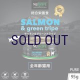 ニュートライプ キャットフード缶 サーモン＆グリーントライプ 95ｇ