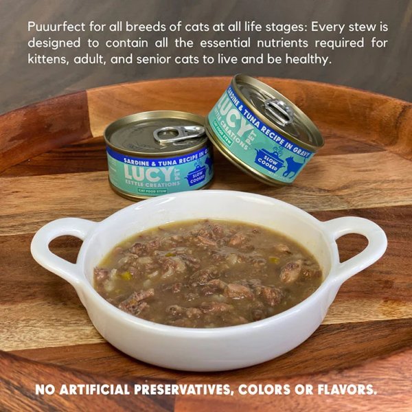 画像2: ルーシーペット キャットシチュー缶 サーディン&ツナ 70g (2)