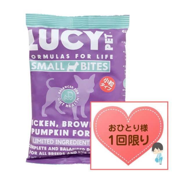 画像1: 【数量限定お試しサイズ】ルーシーペット ドッグフード チキン・ブラウンライス＆パンプキン 小粒 113ｇ (1)