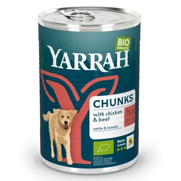 画像1: ヤラー ドッグディナー ビーフチャンク缶 405ｇ (1)