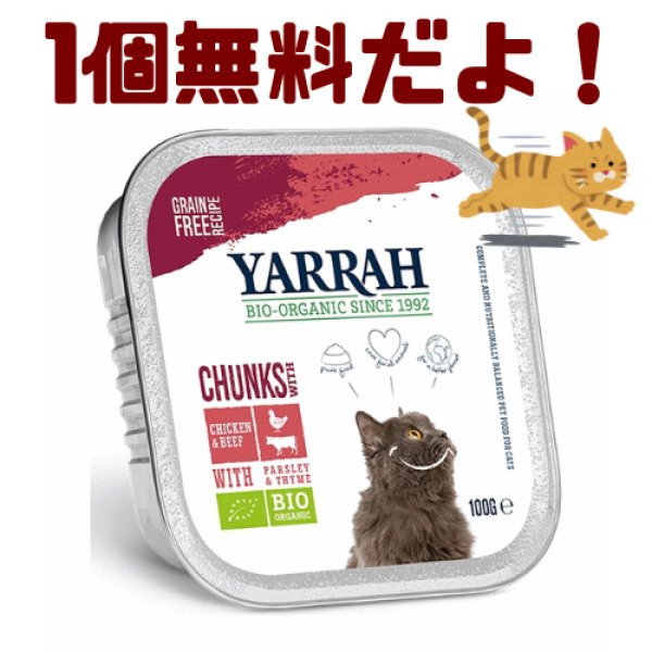 画像1: 【お一人様1個無料でプレゼント！】ヤラー ハーブとビーフのキャットチャンク 100g (1)
